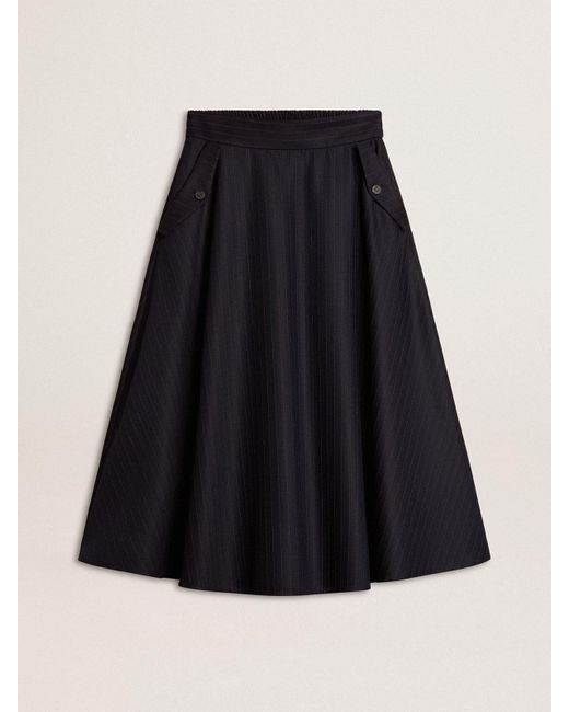 Golden Goose Deluxe Brand Black Midnight Wool Skirt
