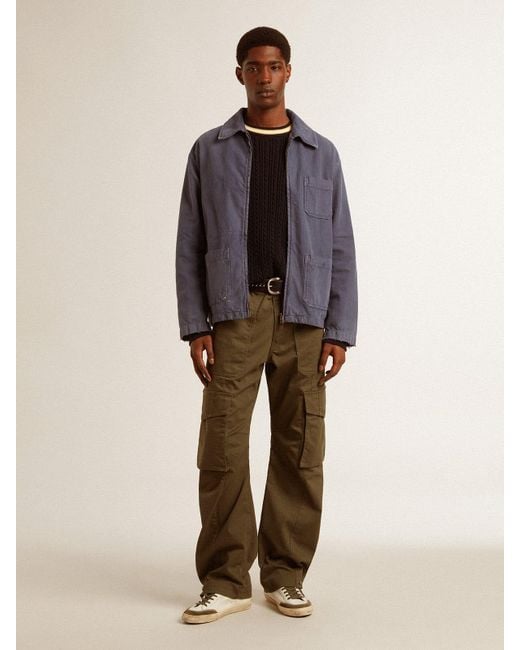 Golden Goose Deluxe Brand Black ’ Round-Neck Sweater With Contrasting Ribbing for men