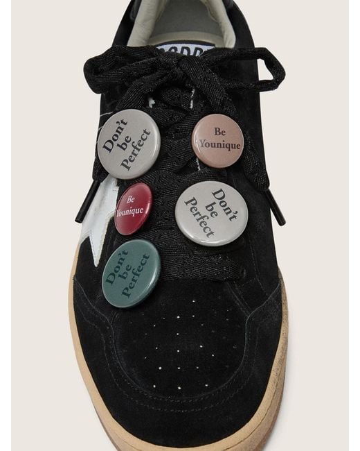 Ball Star Ltd Pour Homme En Cuir Velours Noir Avec Lacets Skins, Homme, Taille Golden Goose Deluxe Brand pour homme en coloris Black