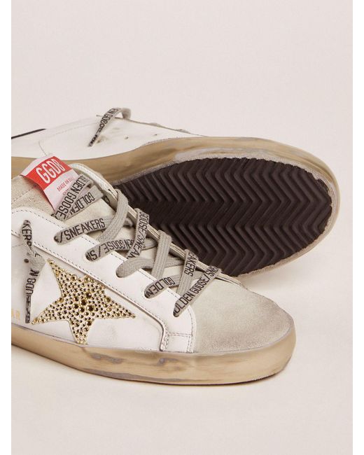 Golden Goose Super-star Ltd Sneakers With Navy-blue Laminated Leather ...