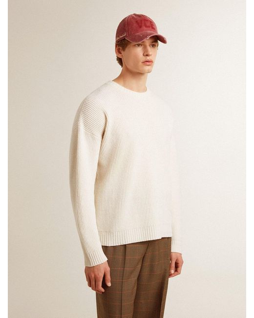 Golden Goose Deluxe Brand Natural Crew-Neck Sweater for men