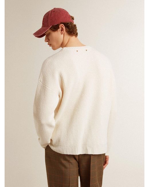 Golden Goose Deluxe Brand Natural Crew-Neck Sweater for men