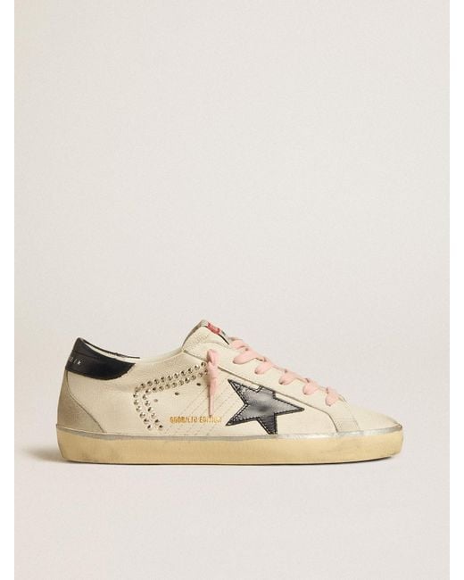Golden Goose Deluxe Brand Natural Super-Star Ltd With Leather Star And Decorative Studs