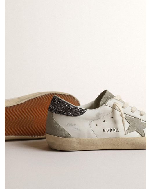 Goose Femme Superstar A Paillette Grise Super-Star Femme Avec