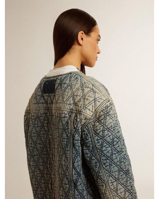 Giacca Blu Trapuntata Da Donna di Golden Goose Deluxe Brand in Blue