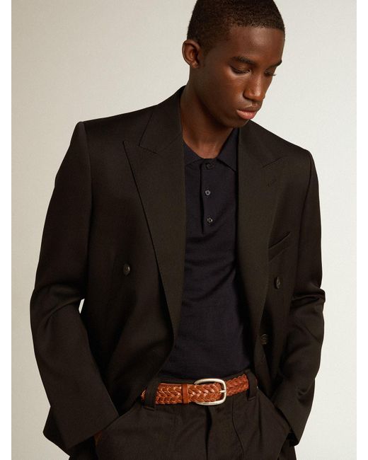Blazer Croisé Noir Pour Homme Avec Fermeture Boutonnée, Homme, Taille Golden Goose Deluxe Brand pour homme en coloris Black