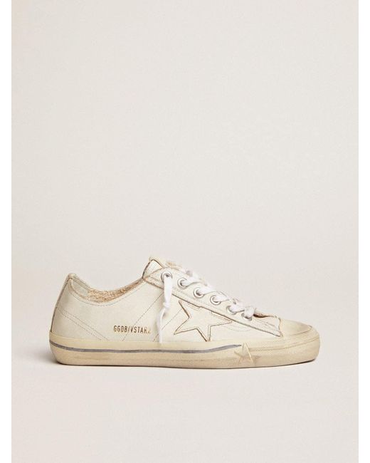 V-Star Pour Homme En Cuir Blanc Avec Étoile Blanche Et Rayure Bleu Ciel Sur La Bande De Renfort, Homme, Taille Golden Goose Deluxe Brand pour homme en coloris Natural