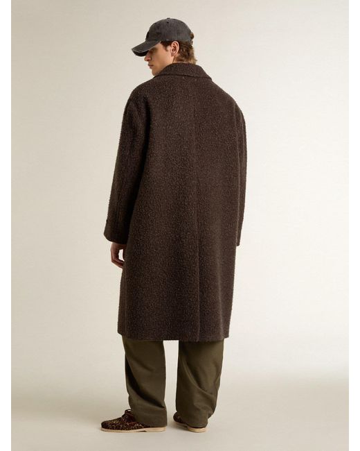 Golden Goose Deluxe Brand Brown Single-Breasted Journey Coat for men