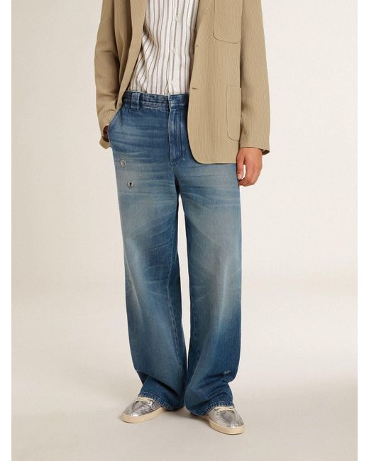 Pantalone Chino Da Uomo di Golden Goose Deluxe Brand in Blue da Uomo