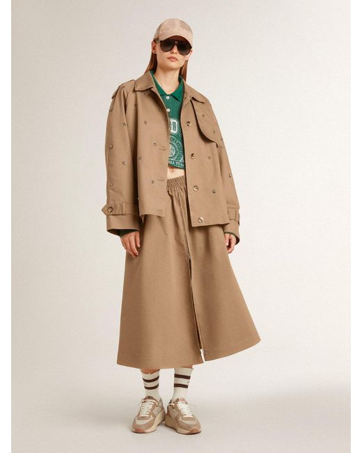 Calzini Bianco Vissuto Con Dettagli Distressed E Stripes Marroni, Uomo, Taglia di Golden Goose Deluxe Brand in Natural da Uomo