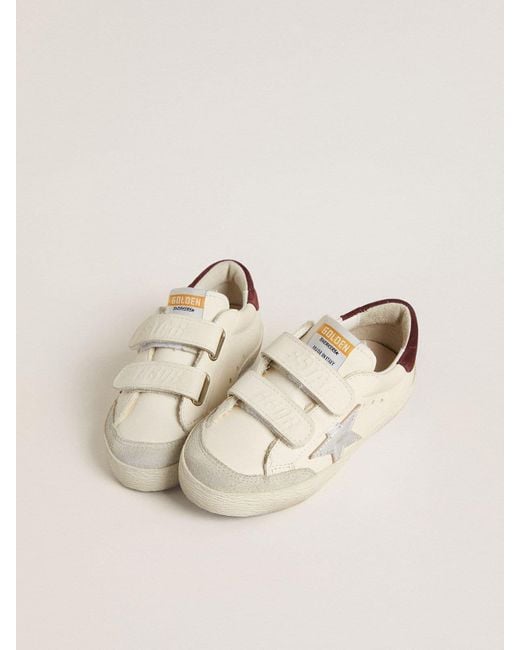 Old School Junior Avec Étoile En Cuir Lamé Argenté Et Contrefort En Daim Pourpre, Femme, Taille Golden Goose Deluxe Brand en coloris Natural