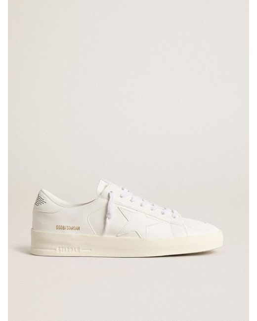 Stardan Uomo Bio-Based Con Stella E Talloncino Bianchi, Uomo, Taglia di Golden Goose Deluxe Brand in Natural