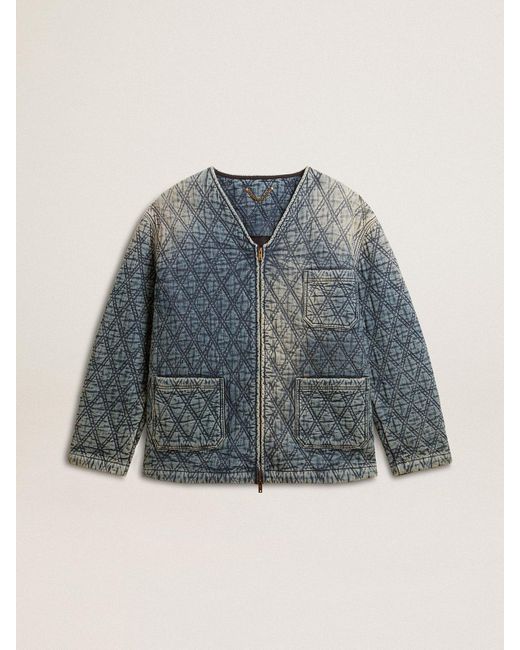 Giacca Blu Trapuntata Da Donna di Golden Goose Deluxe Brand in Blue