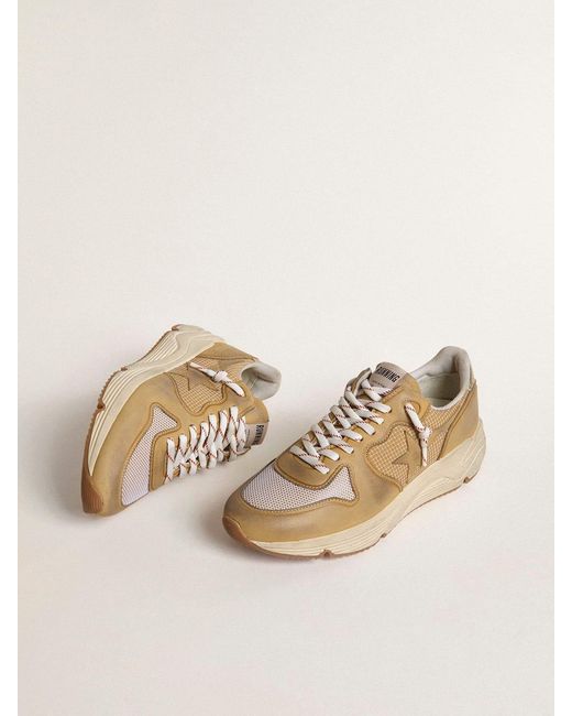 Running Sole En Cuir Nubuck Avec Étoile En Cuir, Homme, Taille Golden Goose Deluxe Brand pour homme en coloris Natural
