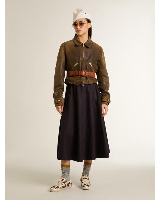 Golden Goose Deluxe Brand Black Midnight Wool Skirt