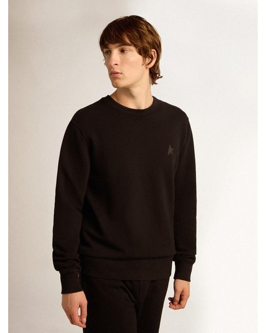 Felpa Archibald Collezione Star Di Colore Nero Con Stella Ton Sur Ton Sul Davanti, Uomo, Taglia di Golden Goose Deluxe Brand in Black da Uomo