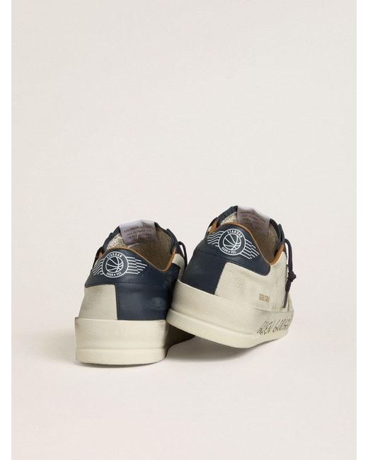 Stardan Pour Homme En Cuir Nubuck Avec Étoile En Cuir Lamé Et Contrefort En Cuir Nappa Bleu, Homme, Taille Golden Goose Deluxe Brand pour homme en coloris Natural