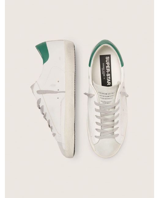 Super-Star Pour Homme Avec Étoile Ajourée Et Contrefort Vert, Homme, Taille Golden Goose Deluxe Brand pour homme en coloris Natural