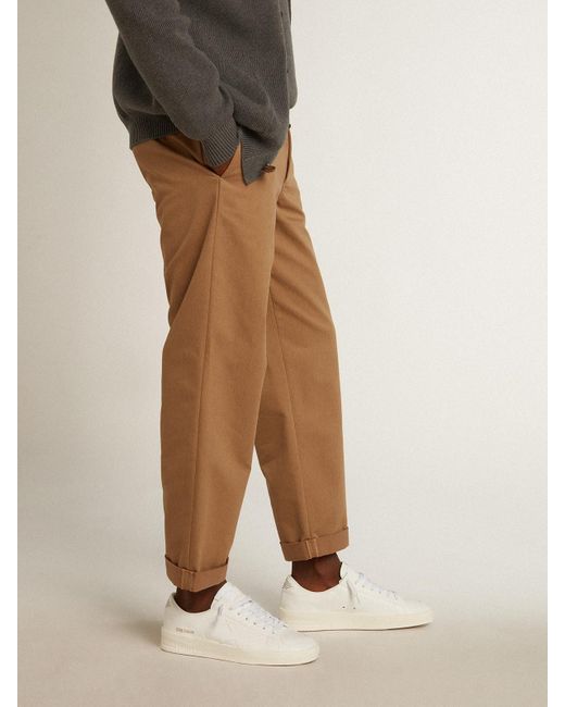 Stardan Uomo Bio-Based Con Stella E Talloncino Bianchi, Uomo, Taglia di Golden Goose Deluxe Brand in Natural
