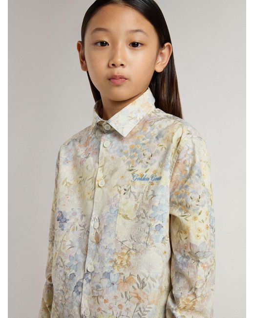 Camicia Da Bambina di Golden Goose Deluxe Brand in Natural