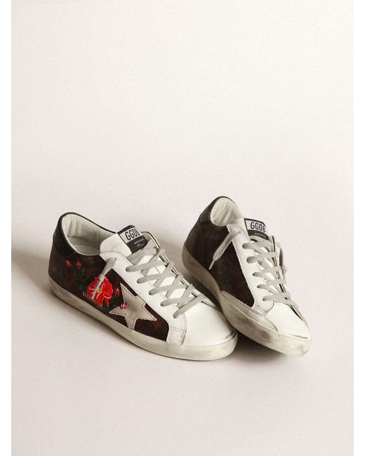 Sneakers Super-Star con fiori dipinti a mano di Golden Goose | Lyst