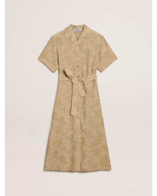 Golden Goose Deluxe Brand Natural Short-Sleeved Shirt Dress