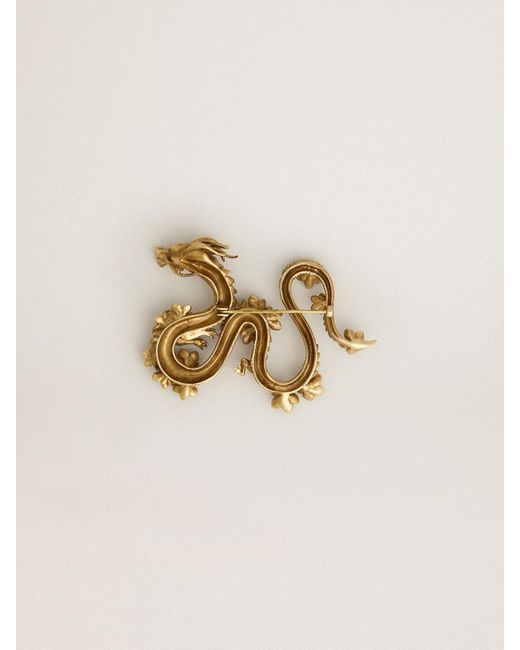 Golden Goose Deluxe Brand Natural Cny Antique Dragon-Shaped Pin