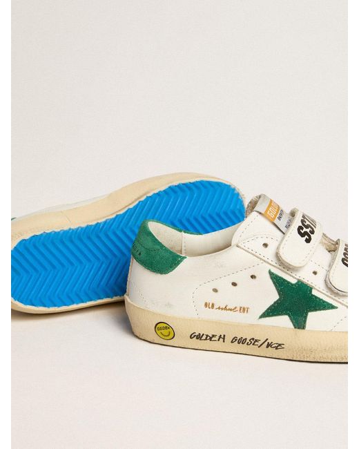 Golden Goose Deluxe Brand Natural Old School Junior With Suede Star And Heel Tab