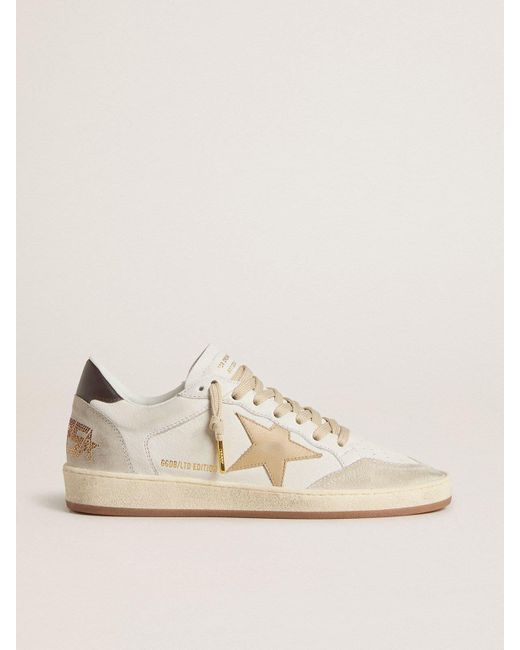 Ball Star Ltd Donna Con Stella Dorata E Talloncino Nero, Donna, Taglia di Golden Goose Deluxe Brand in Natural