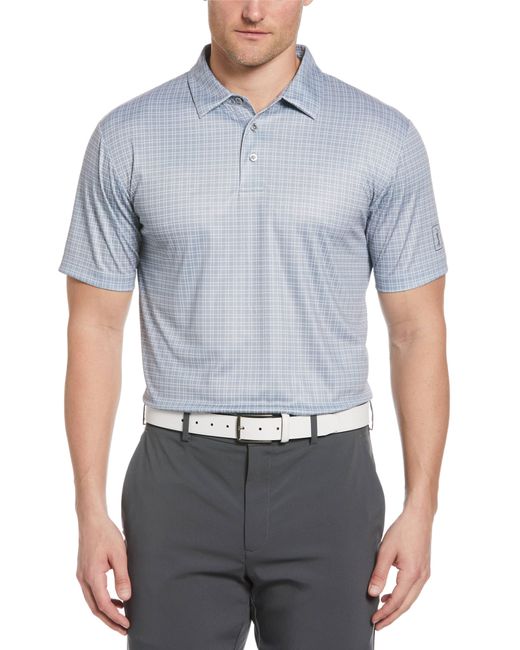 PGA TOUR Wear Print Golf Polo in Blue for Men Lyst