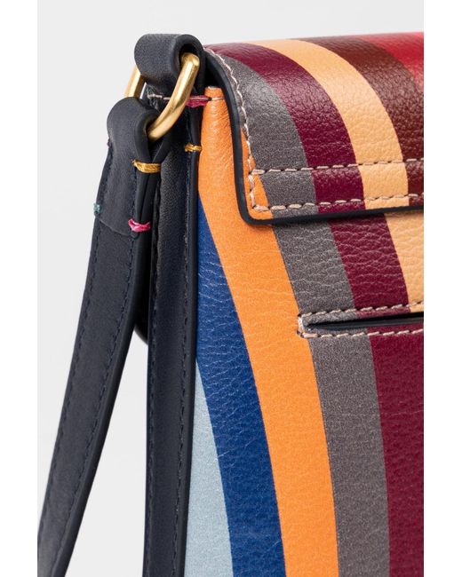 Paul Smith Swirl Leather Crossbody Bag In Multicolour