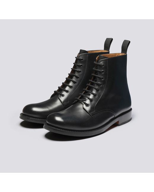 Grenson Dudley Derby Boots in Black for Men | Lyst