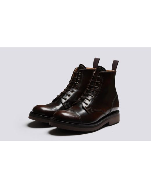 Grenson Leather Desmond Boots in Dark Brown (Brown) for Men - Lyst