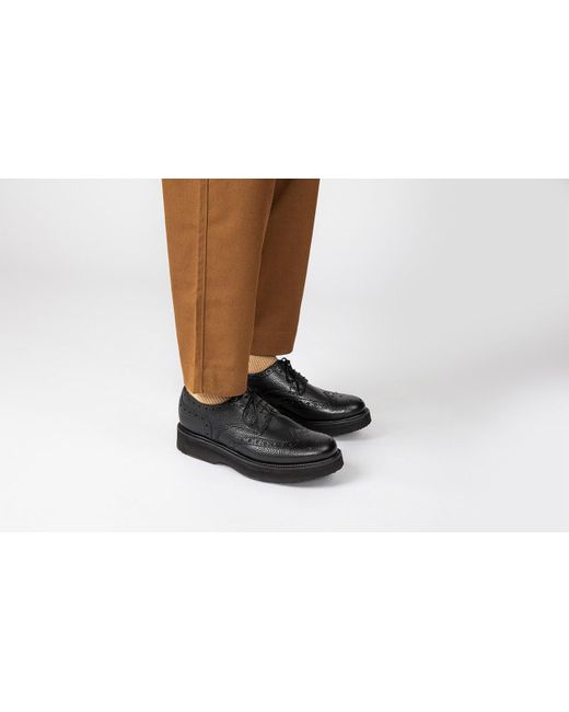 Grenson Leather Archie Brogue in Black for Men Mens Shoes Lace-ups Brogues 