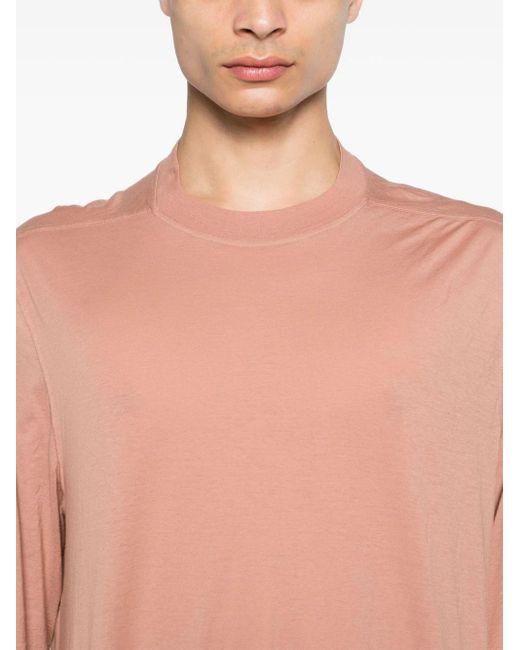 Rick Owens Pink T-shirt A Maniche Lunghe for men