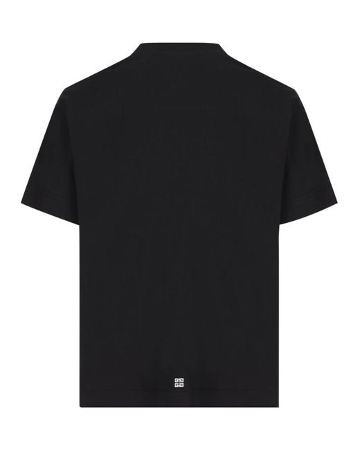 Givenchy Black T-shirt Con Motivo Riflettente for men