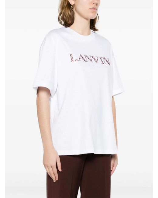 Lanvin White Logo Cotton T-Shirt