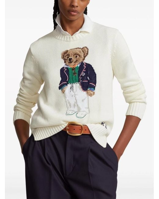 Polo Ralph Lauren White Polo Bear Sweater
