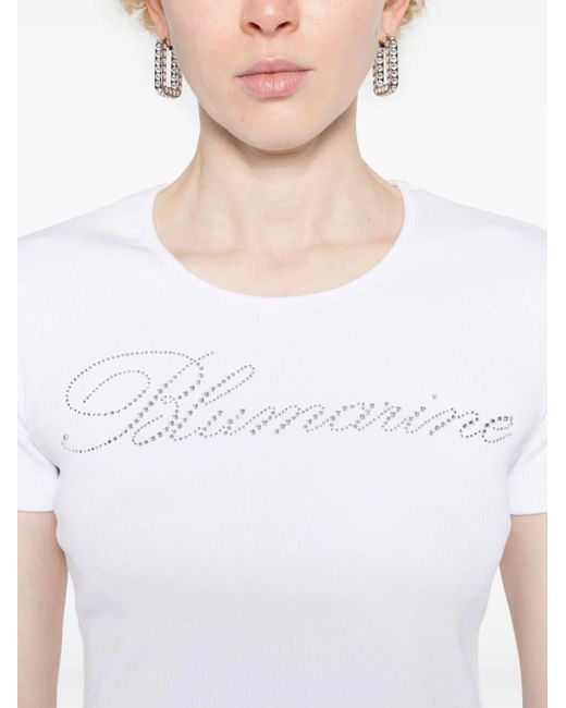 Blumarine White T-shirt Con Logo