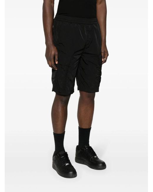 C P Company Black Chrome-R Cargo Shorts for men