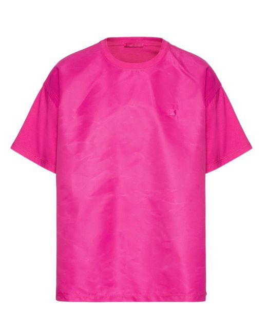 Valentino Pink T-shirt Con Pannello In Nylon for men