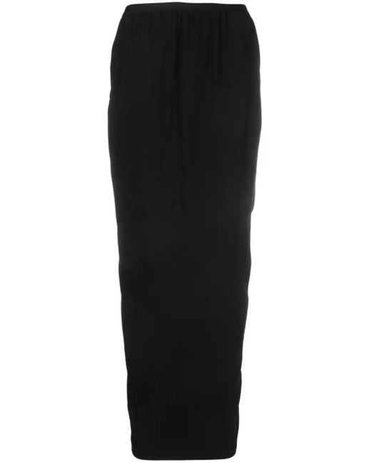 Rick Owens Black Elasticated-waistband Pencil Skirt