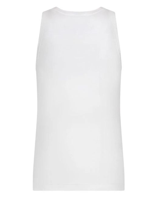 Dolce & Gabbana White Logo Cotton-blend Top for men