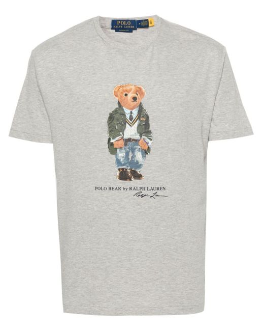 Polo Ralph Lauren White Polo Bear Graphic-print Cotton-jersey T-shirt for men