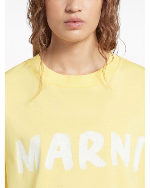 T-shirt con stampa di Marni in Yellow