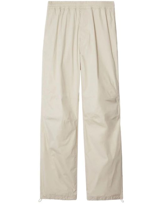 Burberry White Pantaloni In Misto Cotone for men
