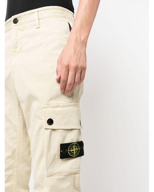 Stone Island Natural Straight-leg Cargo Trousers for men