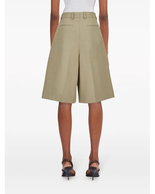 Ferragamo Natural Cotton-silk Tailored Shorts