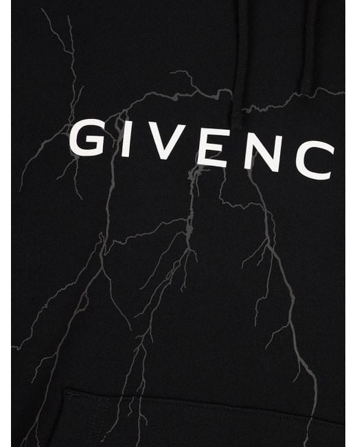 Givenchy Black Felpa Con Motivo Riflettente for men