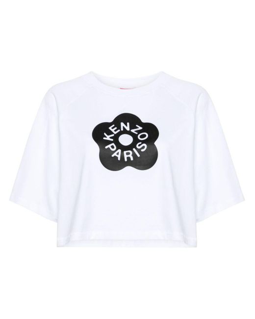 T-Shirt Corta Boke Flower 2.0 di KENZO in White